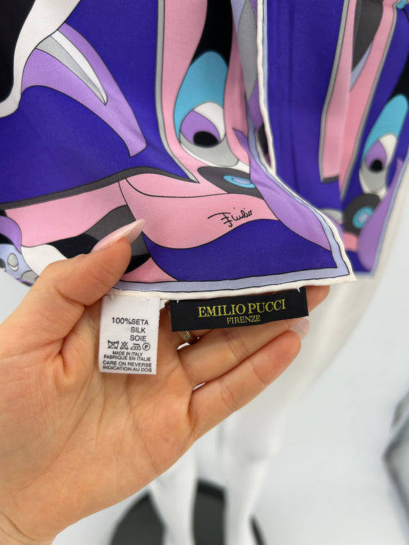 Foulard bleu et violet