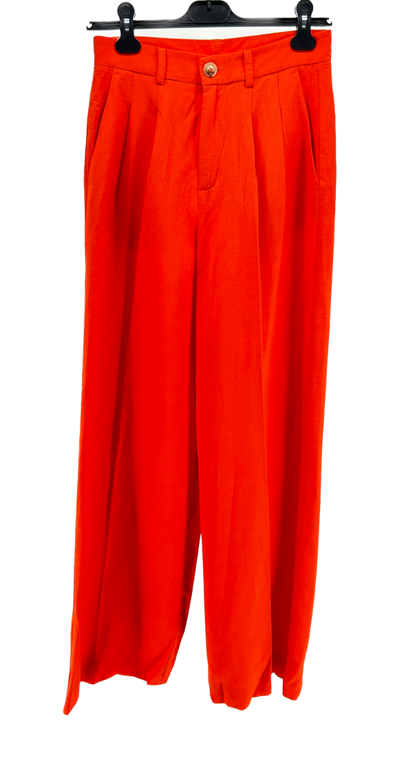 Pantalon orange à pinces