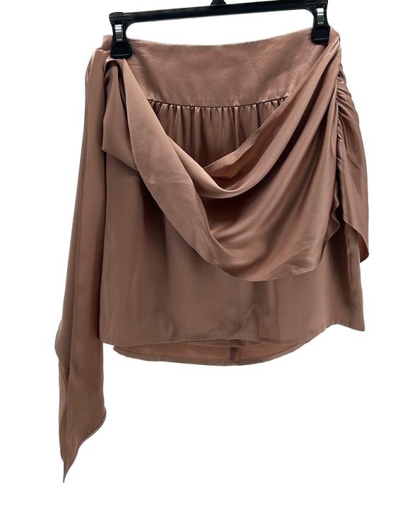 Jupe taupe en soie