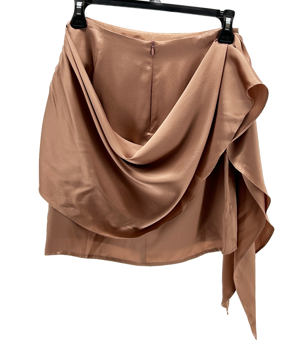 Jupe taupe en soie