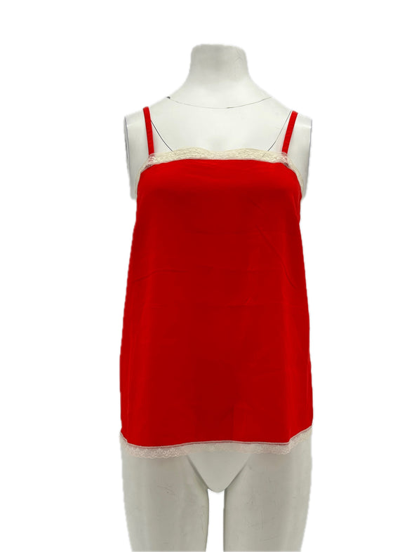 Caraco en soie rouge