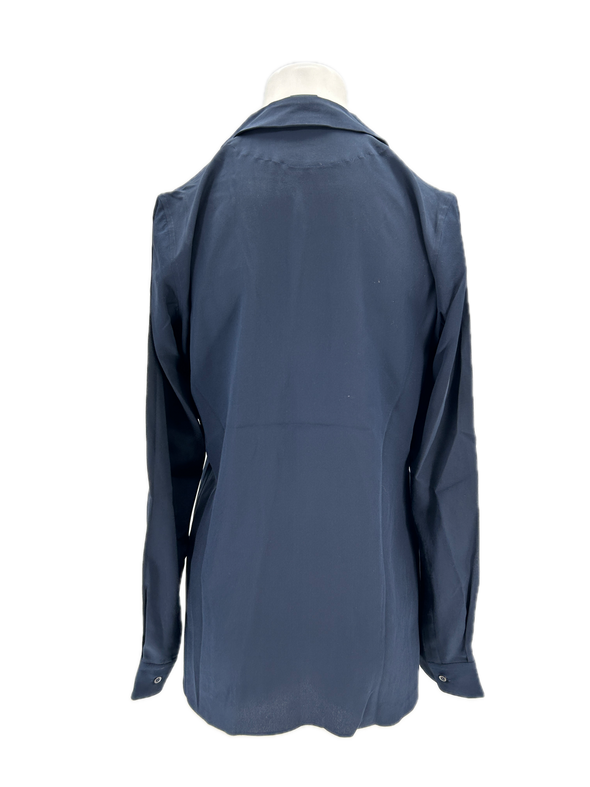 Blouse en soie marine