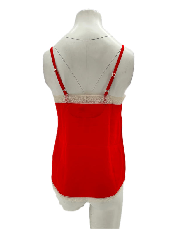 Caraco en soie rouge