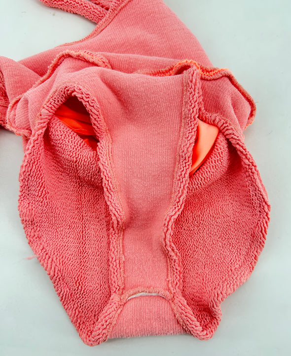 Maillot de bain rose à volants enfant