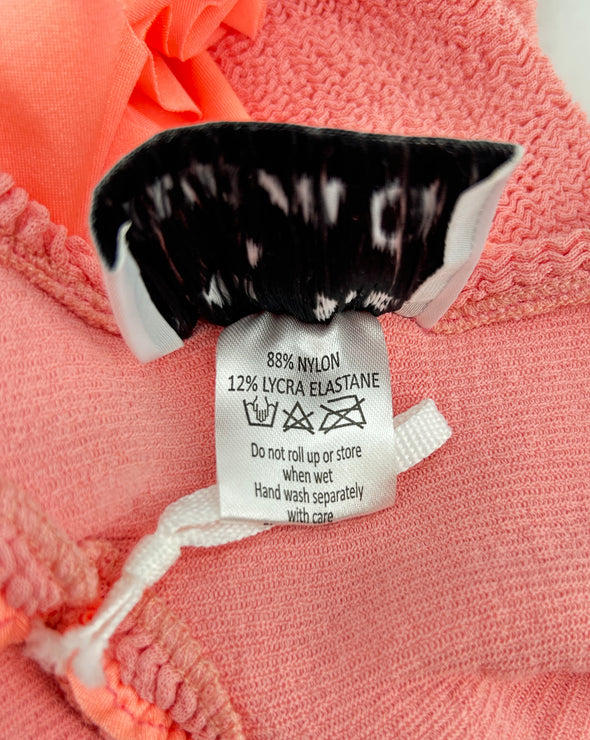 Maillot de bain rose à volants enfant