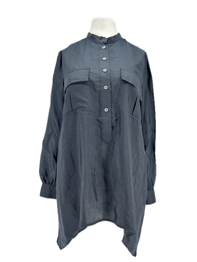 Chemise en soie noire