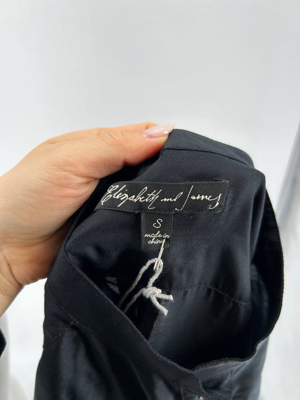 Chemise en soie noire