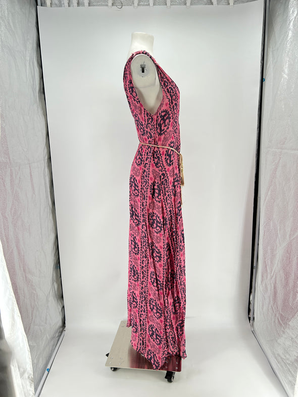 Robe rose imprimée