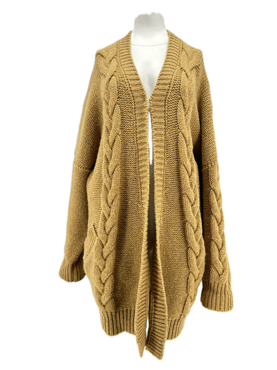 Cardigan en maille ocre