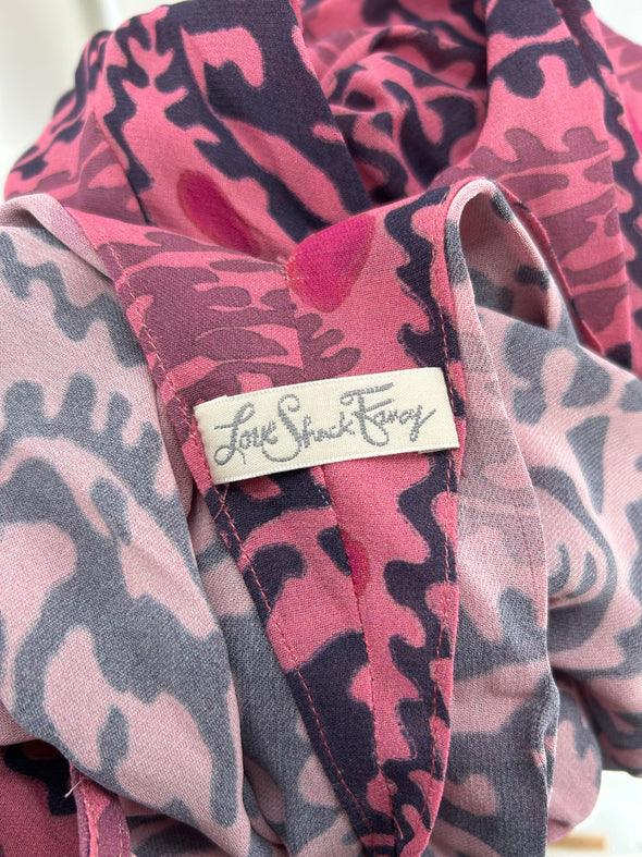 Robe rose imprimée