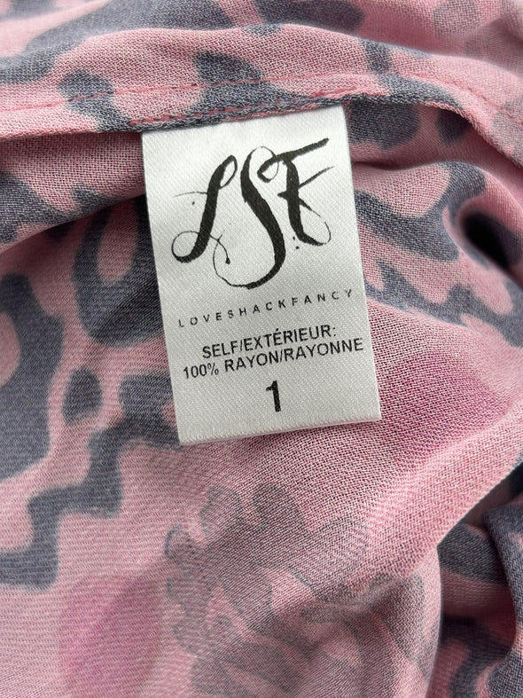Robe rose imprimée