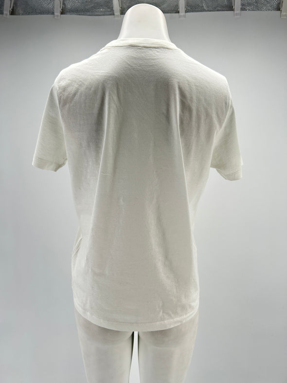 T-shirt blanc papillon