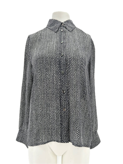 Blouse à pois noirs