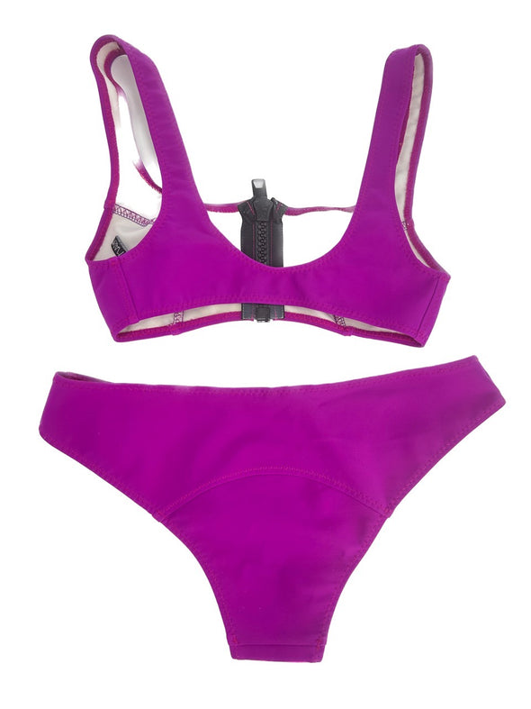 Maillot de bain violet deux pièces