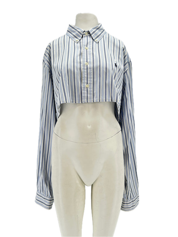 Chemise crop rayée