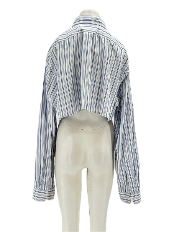Chemise crop rayée