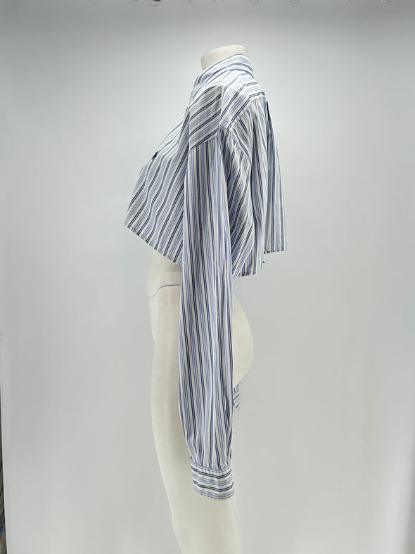Chemise crop rayée