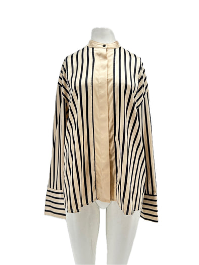 Chemise en soie rayée