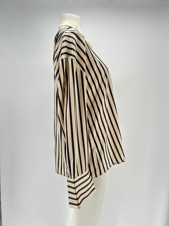 Chemise en soie rayée