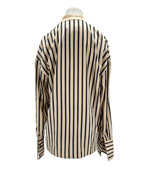 Chemise en soie rayée