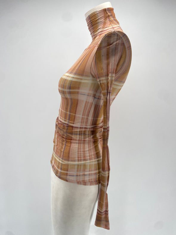 Top col montant en mesh