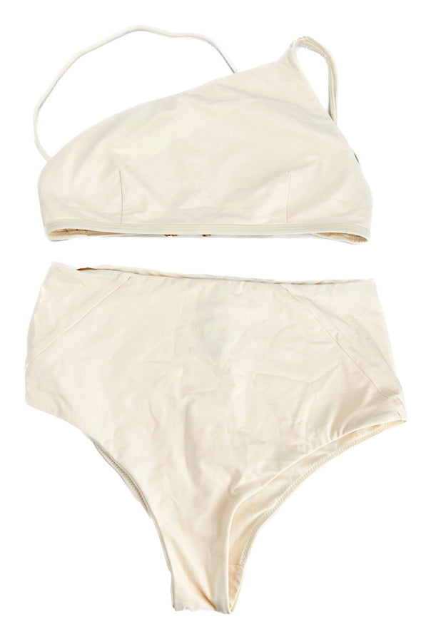 Maillot de bain écru asymétrique