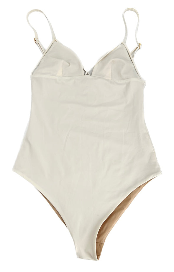 Maillot de bain blanc à dos nu