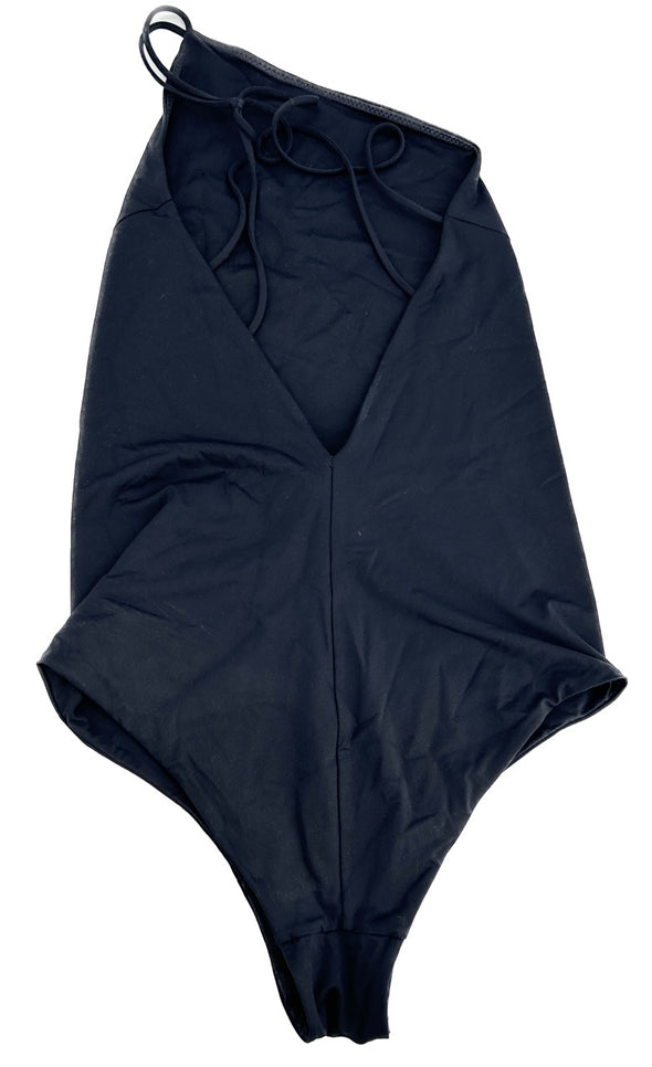 Maillot noir une pièce asymétrique