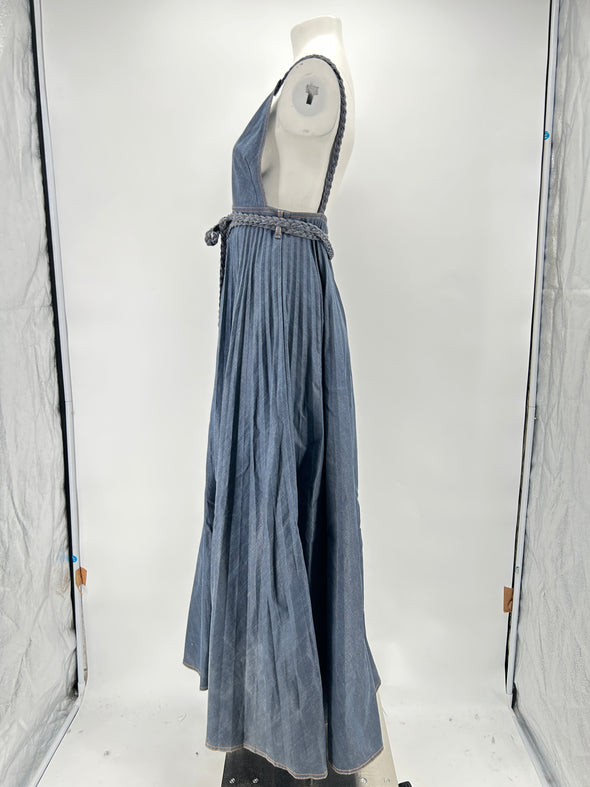 Robe longue en denim