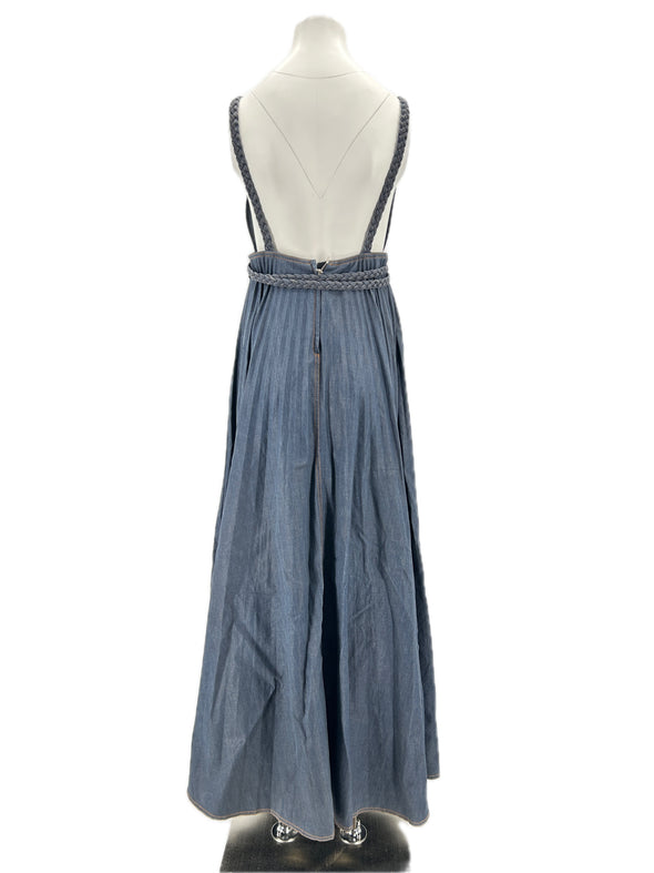 Robe longue en denim