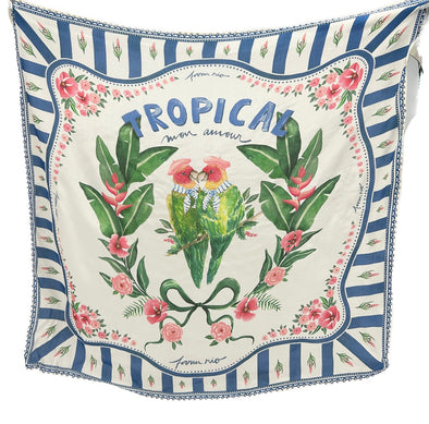 Foulard à imprimé perroquet