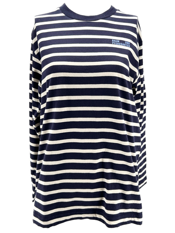 Top à rayures bleues