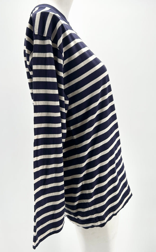 Top à rayures bleues