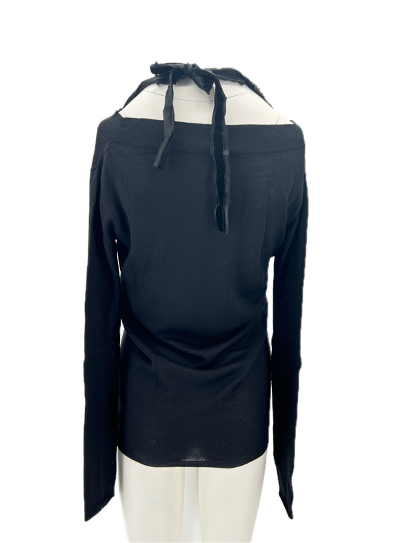 Top en laine noir