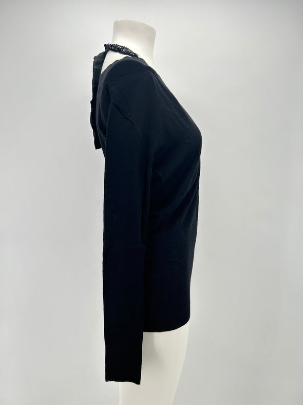 Top en laine noir