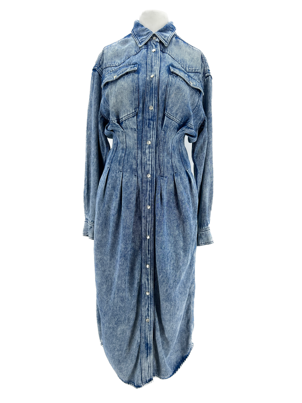 Robe en denim cintrée