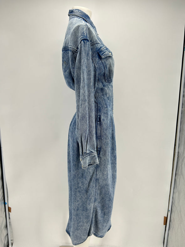 Robe en denim cintrée