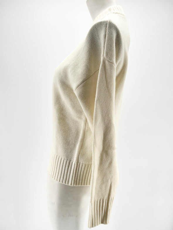 Pull blanc en laine
