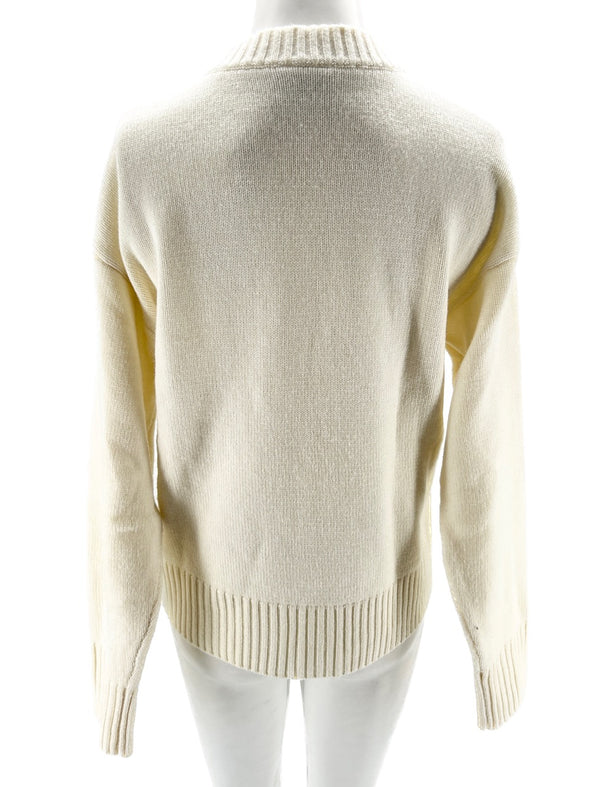 Pull blanc en laine