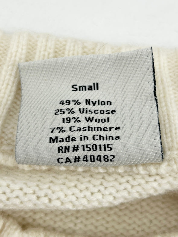 Pull blanc en laine