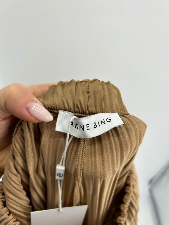 Pantalon plissé beige