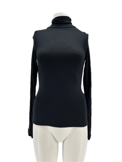Pull col roulé noir