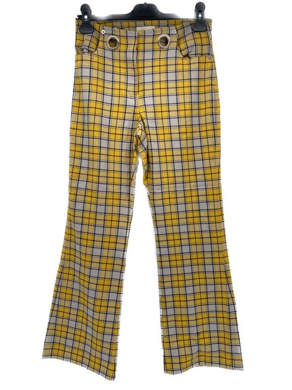 Pantalon jaune à carreaux
