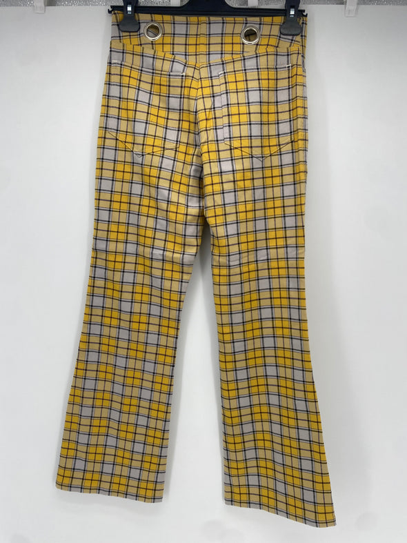 Pantalon jaune à carreaux