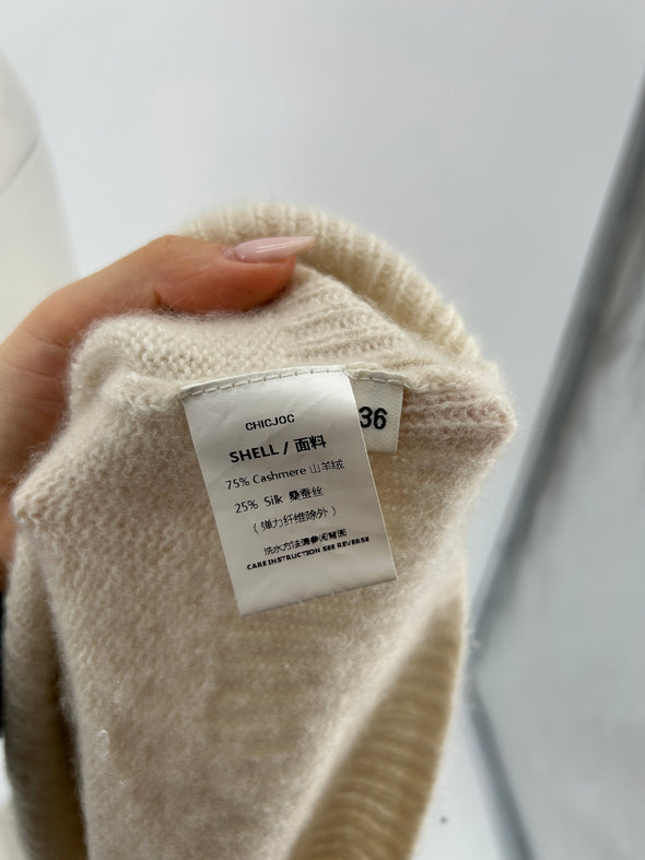 Pull en mélange de cachemire et soie