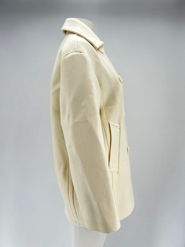 Manteau en laine blanc