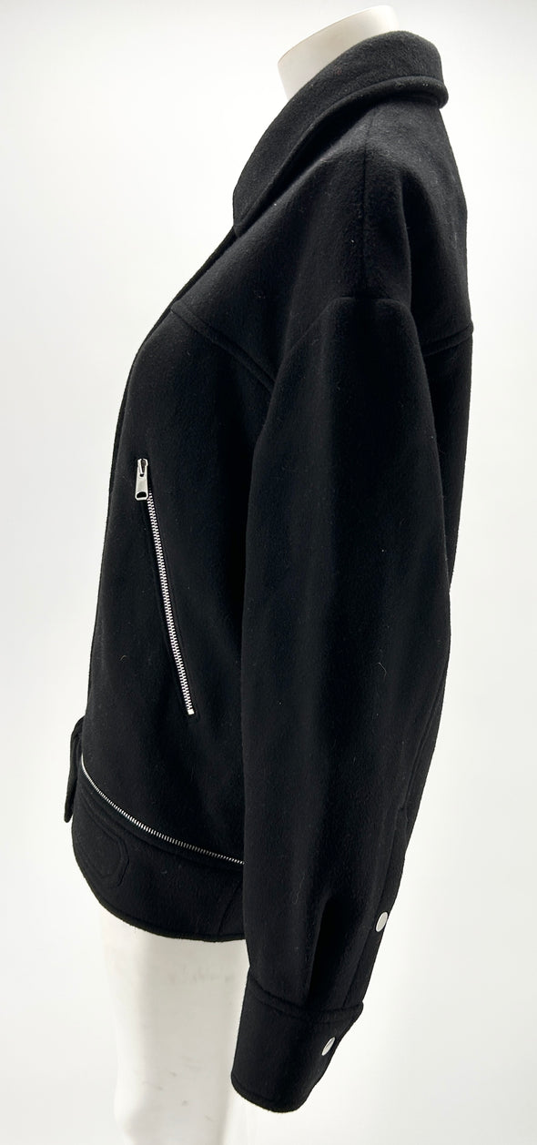 Manteau noir en laine