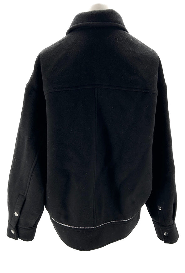 Manteau noir en laine
