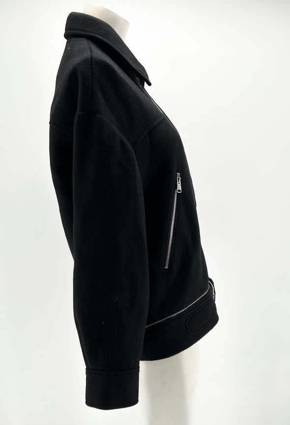 Manteau noir en laine