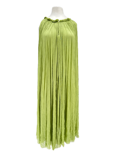 Robe en soie verte